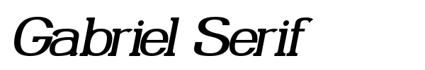 Gabriel Serif font preview